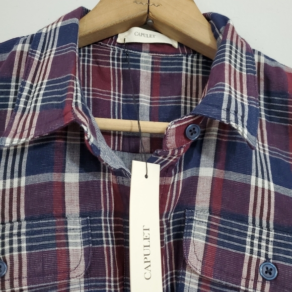 NWT Capulet Plaid Button Down Shirt - Picture 3 of 4